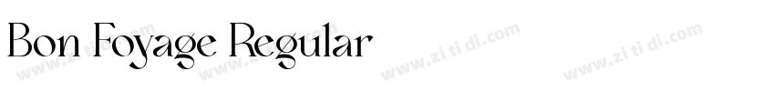 Bon Foyage Regular字体转换